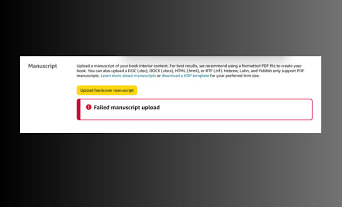 fix KDP formatting errors, ebook issues, paperback upload problems