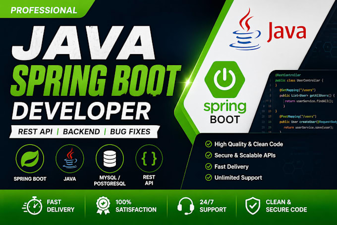 develop java spring boot rest API