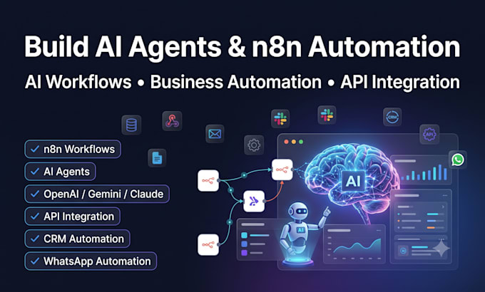 build n8n ai agent, n8n automation, n8n workflow and ai workflow automation