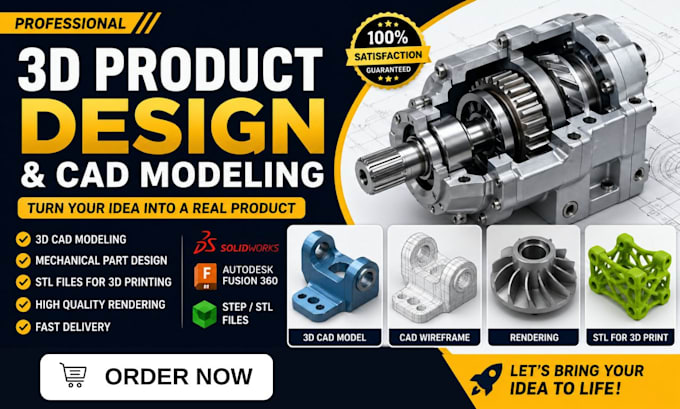 Design your mechanical product with 3d cad modeling and prototyping by ...