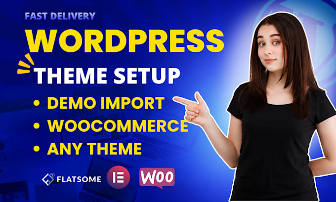 setup wordpress theme with demo import for business and ecommerce