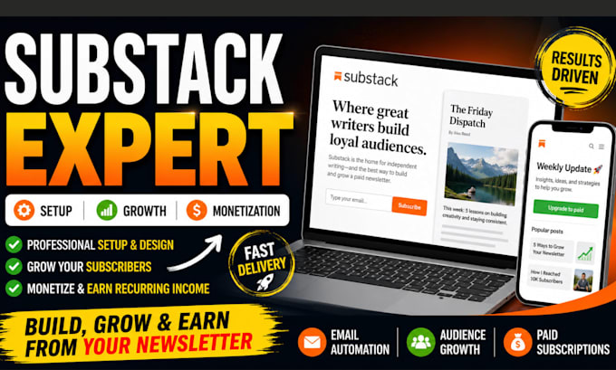 substack newsletter design substack publication setup substack account beehiiv