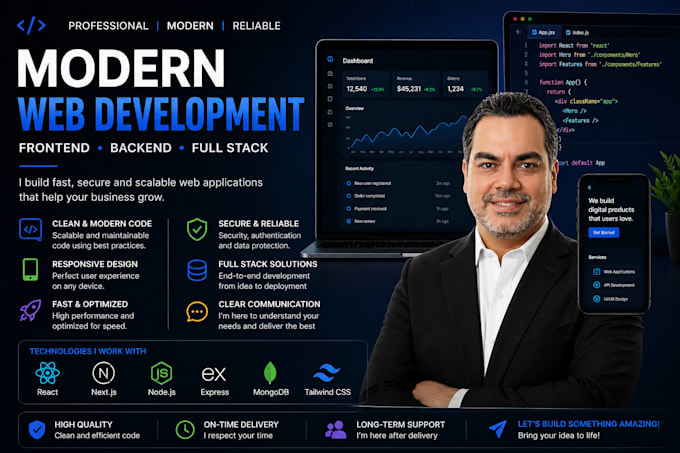 Develop a modern web app frontend backend or full stack by Dcondor79 ...