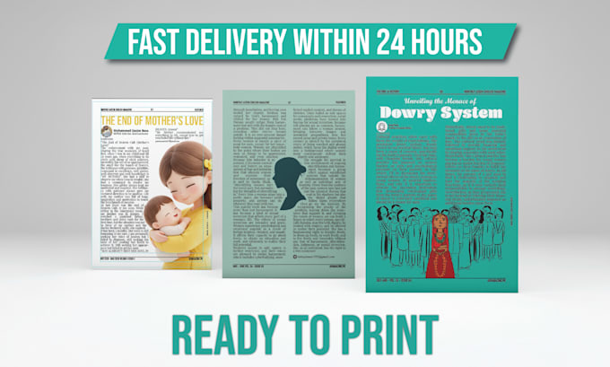 design custom digital and print ready magazine designs