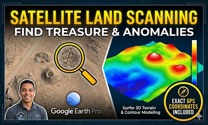 scan your land for potential treasure using satellite and 3d model