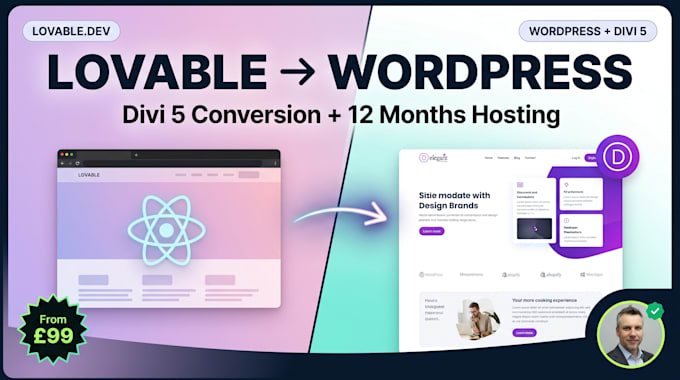 convert your lovable dev react site into a wordpress divi 5 website