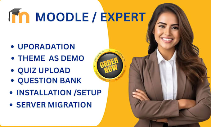 create moodle courses wordpress and customize quizzes moodle website development