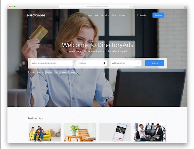 design and build business directory listing website,wordpress directory website