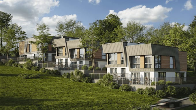 do photorealistic 3d exterior house rendering