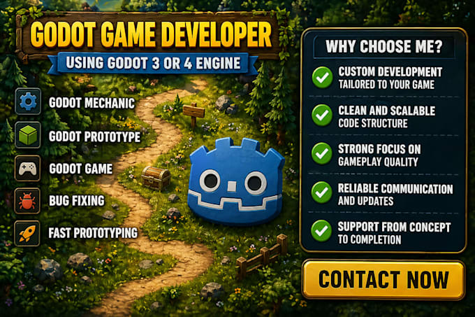 develop 2d, 3d full game development from scratch in godot 4 engine