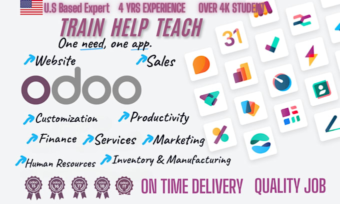 train and teach you how to use odoo and its functionality
