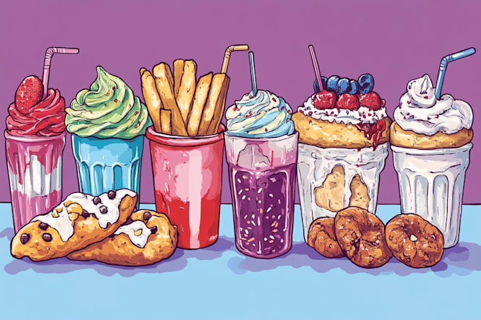 do food illustration for your game items