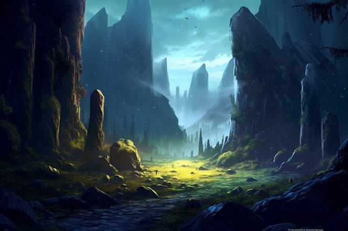design amazing fantasy landscape