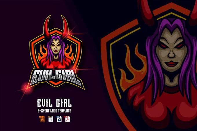 do modern professional custom devil, evil logo