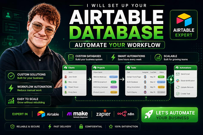 set up your airtable database and automate your workflow