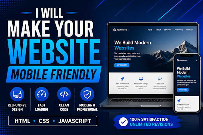 make your website responsive for mobile, tablet and desktop