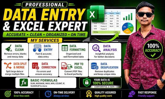 do data entry clean format correction merge split