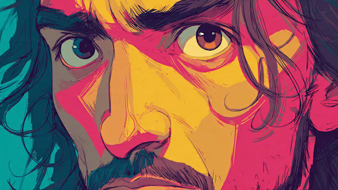 create simple cartoon portrait