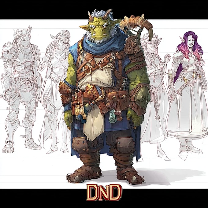 draw your dnd character, party