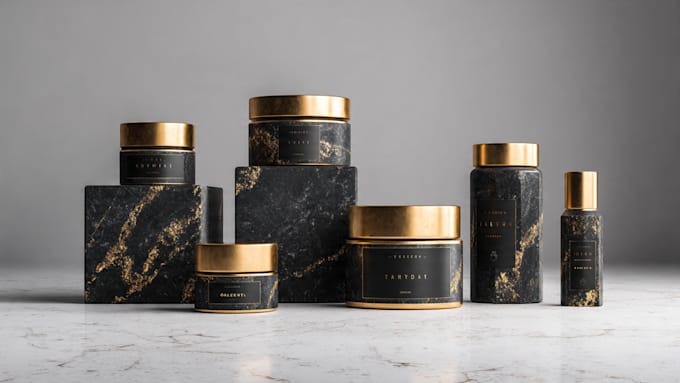 create luxury cosmetic product packaging label