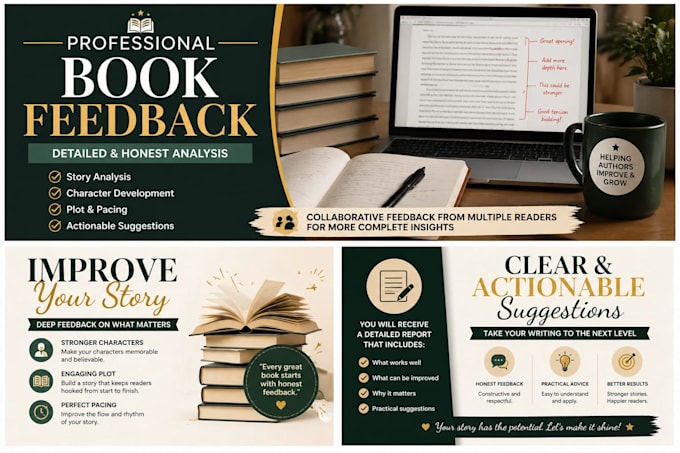 analyze your book with clear and actionable feedback