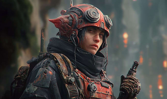 design futuristic sci fi characters and galaxy