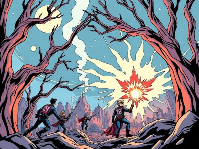 comic book illustration with comic book illustrator
