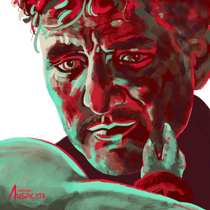 create expressive painterly portrait