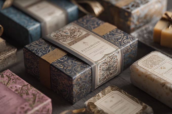 design minimal, modern and luxury packaging or label