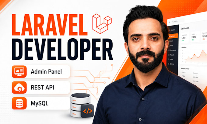 build custom laravel admin panel with dashboard and rest API