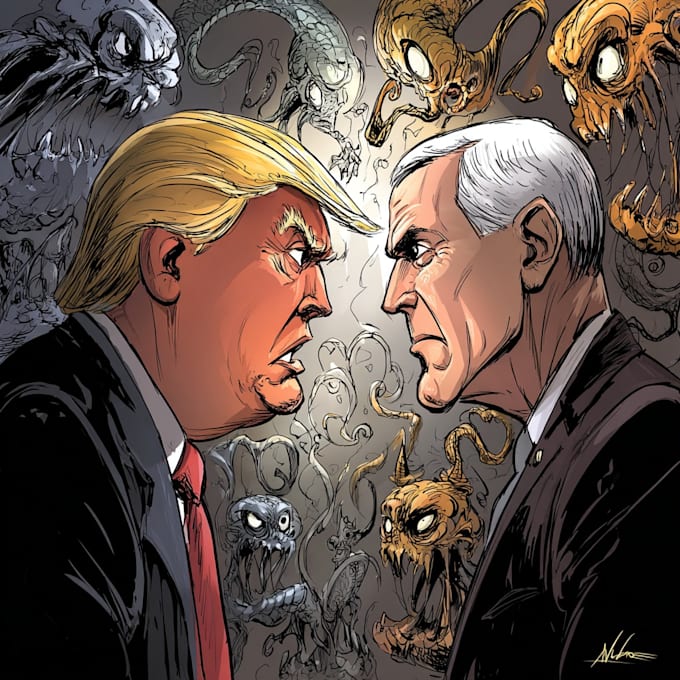 do a political cartoon art