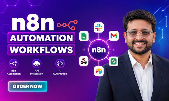 develop n8n workflow, n8n automation, n8n ai agent , or ai automation