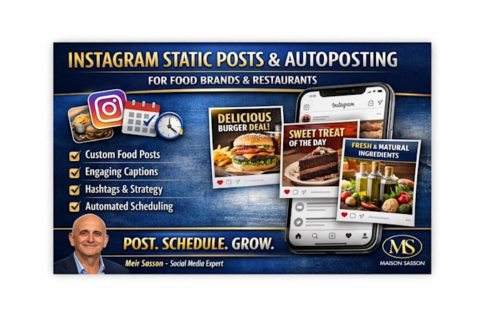 create instagram static posts and autoposting