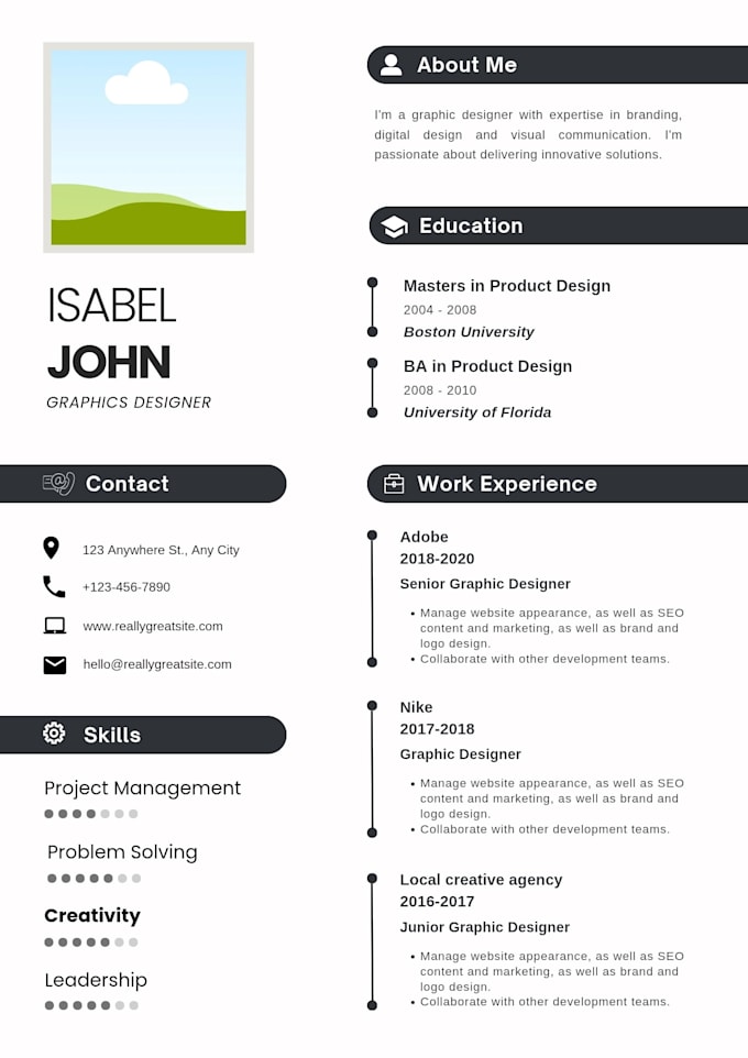 design cv or resume