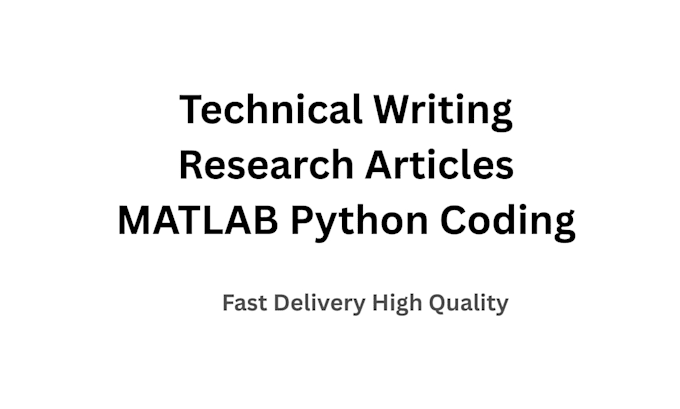 technical writing and research articles