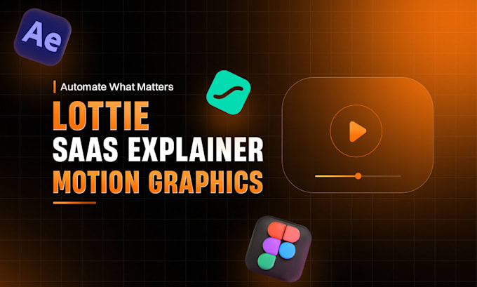 do lottie animation, saas explainer and motion graphics for web