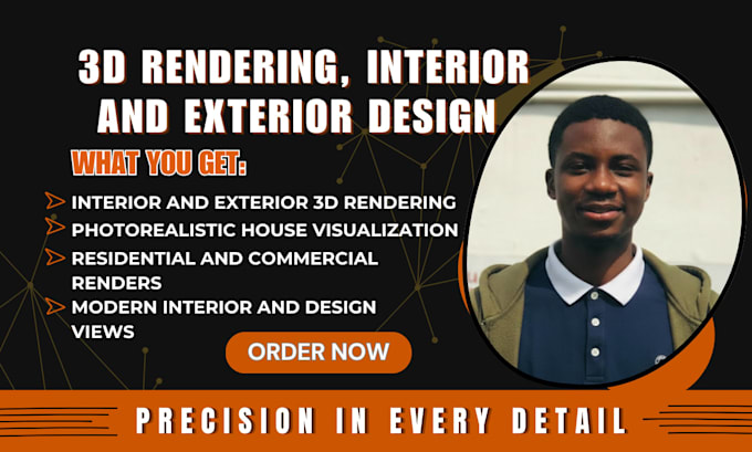 do 3d rendering interior exterior and house visualization