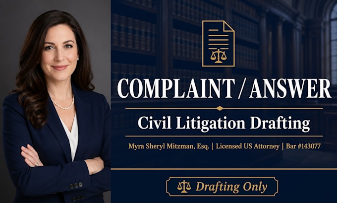 draft your civil complaint, answer to complaint, or litigation document