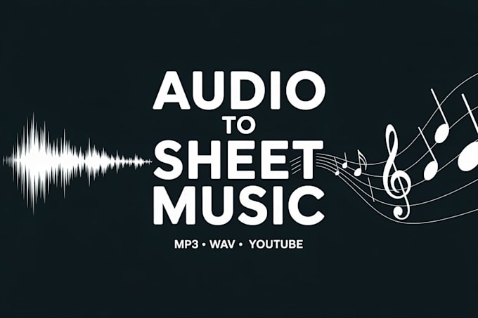 convert audio or mp3 into sheet music or score
