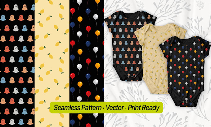 design custom seamless pattern for fabric textile and print on demand