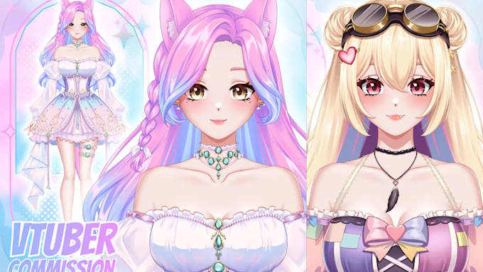 create custom live2d vtuber model, anime vtuber, quality rigging for streamers