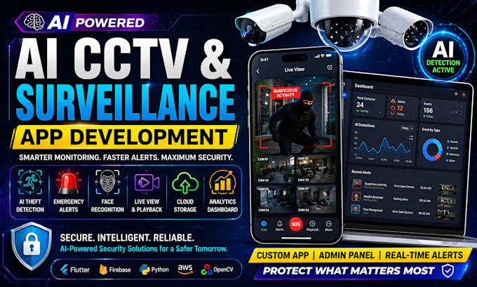 develop ai cctv app, surveillance system, theft detection, emergency alert app