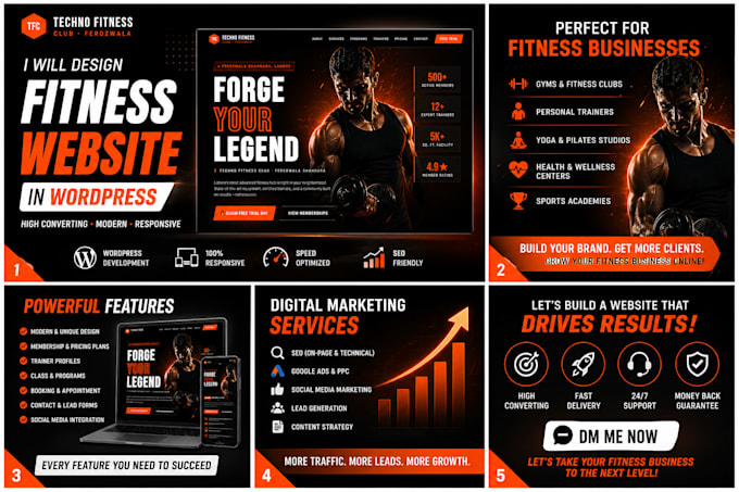 fitness and health care wordpress development services
