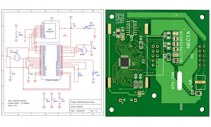 review and fix pcb design, schematic and layout errors for manufacturing