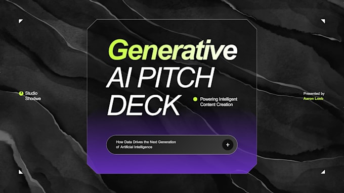 redesign generative ai pitch deck llm startup deck foundation model deck