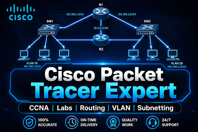 do cisco packet tracer, networking task, routing and switching topology