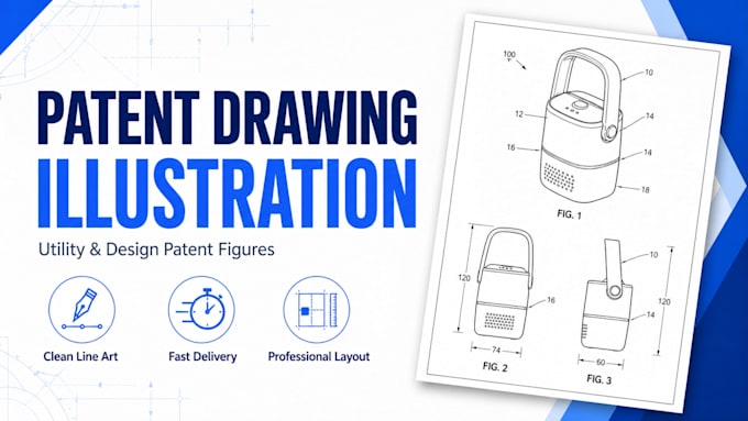 make patent drawing, instruction manual, assembly instructions, design patent