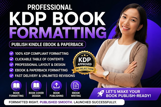 book formatting for kindle,  paperback formatting, amazon KDP book publishing