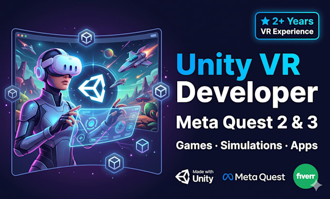 develop a unity VR game or app for meta quest 2 and 3