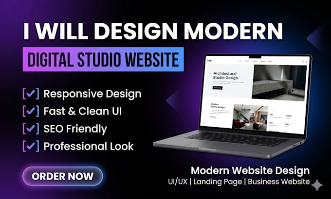 design a modern digital studio website